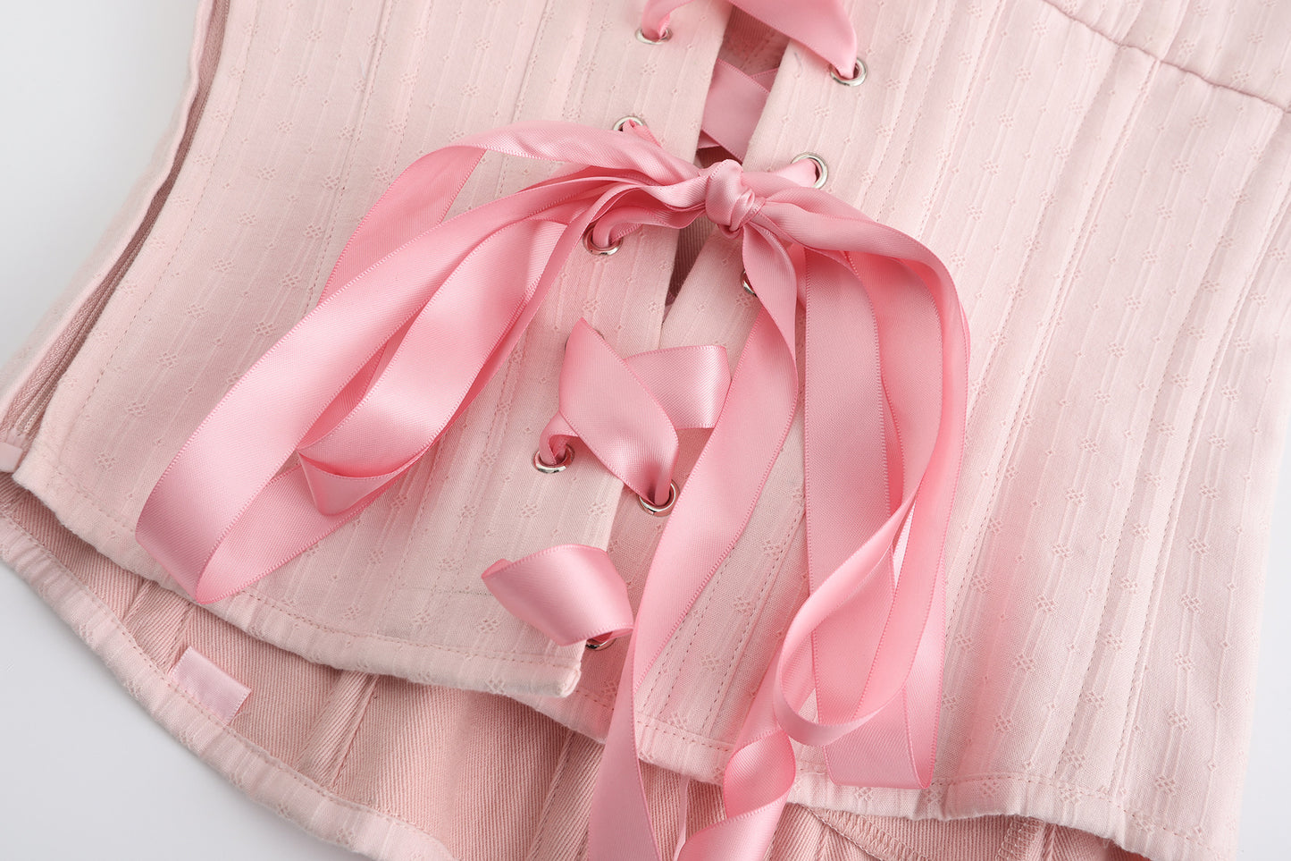 [Ricchie] Handmade Vintage Remake Pastel Lace up Corset