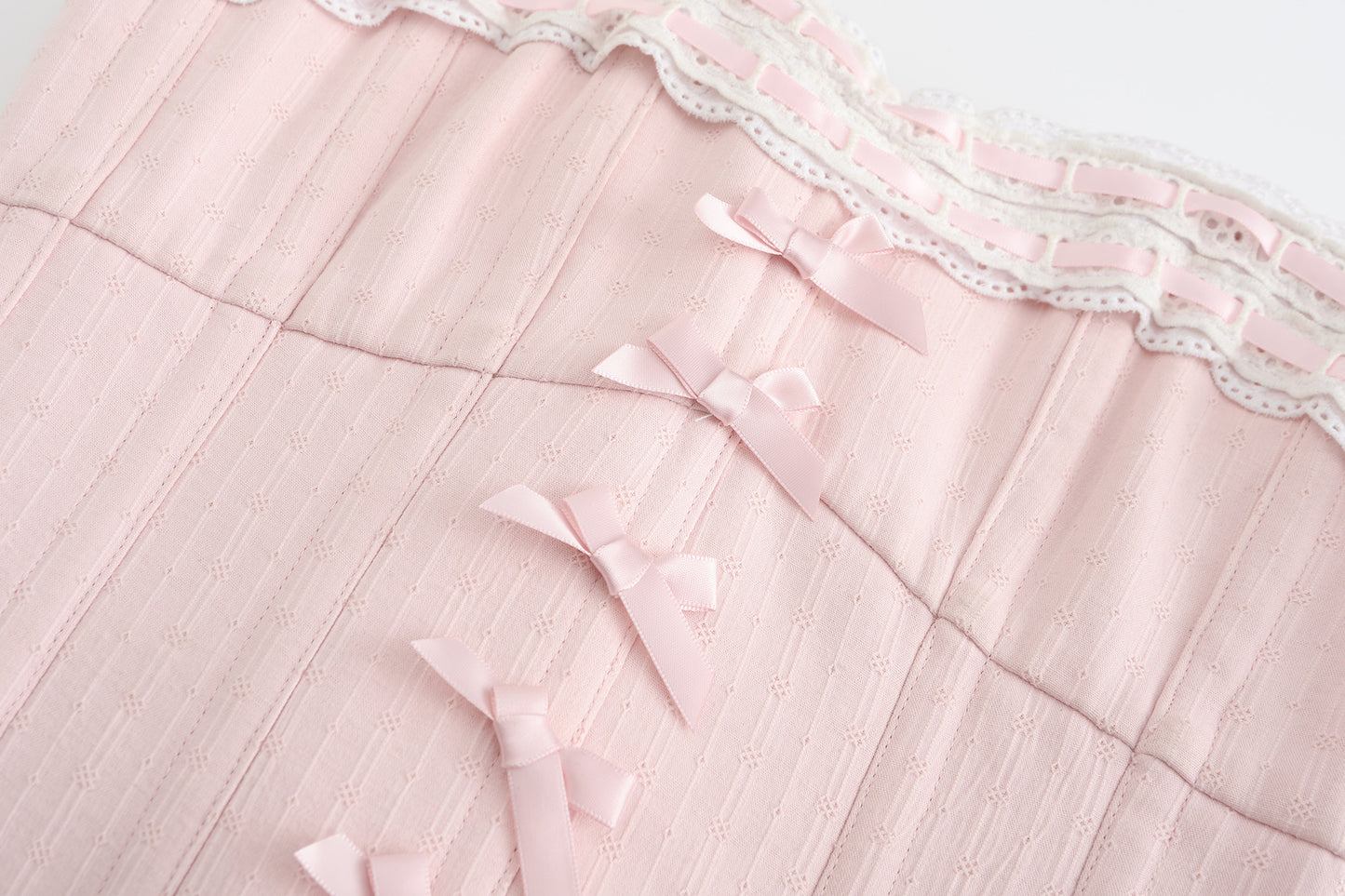 [Ricchie] Handmade Vintage Remake Pastel Lace up Corset