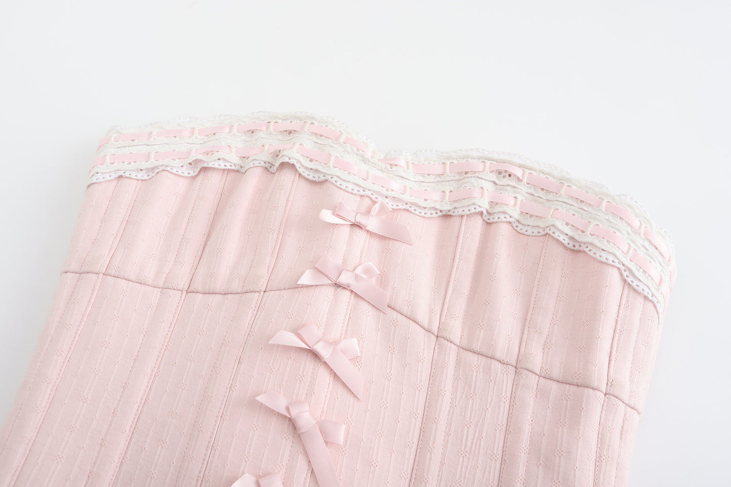 [Ricchie] Handmade Vintage Remake Pastel Lace up Corset
