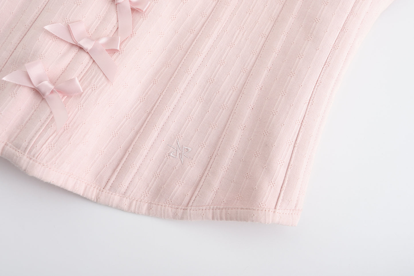 [Ricchie] Handmade Vintage Remake Pastel Lace up Corset