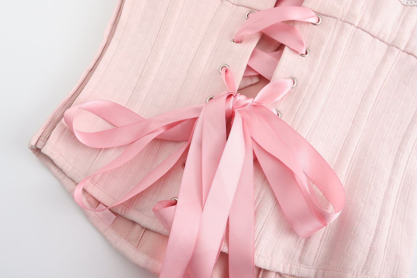 [Ricchie] Handmade Vintage Remake Pastel Lace up Corset