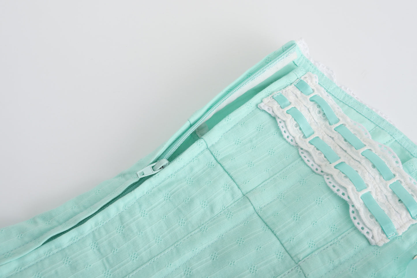 [Ricchie] Handmade Vintage Remake Pastel Lace up Corset