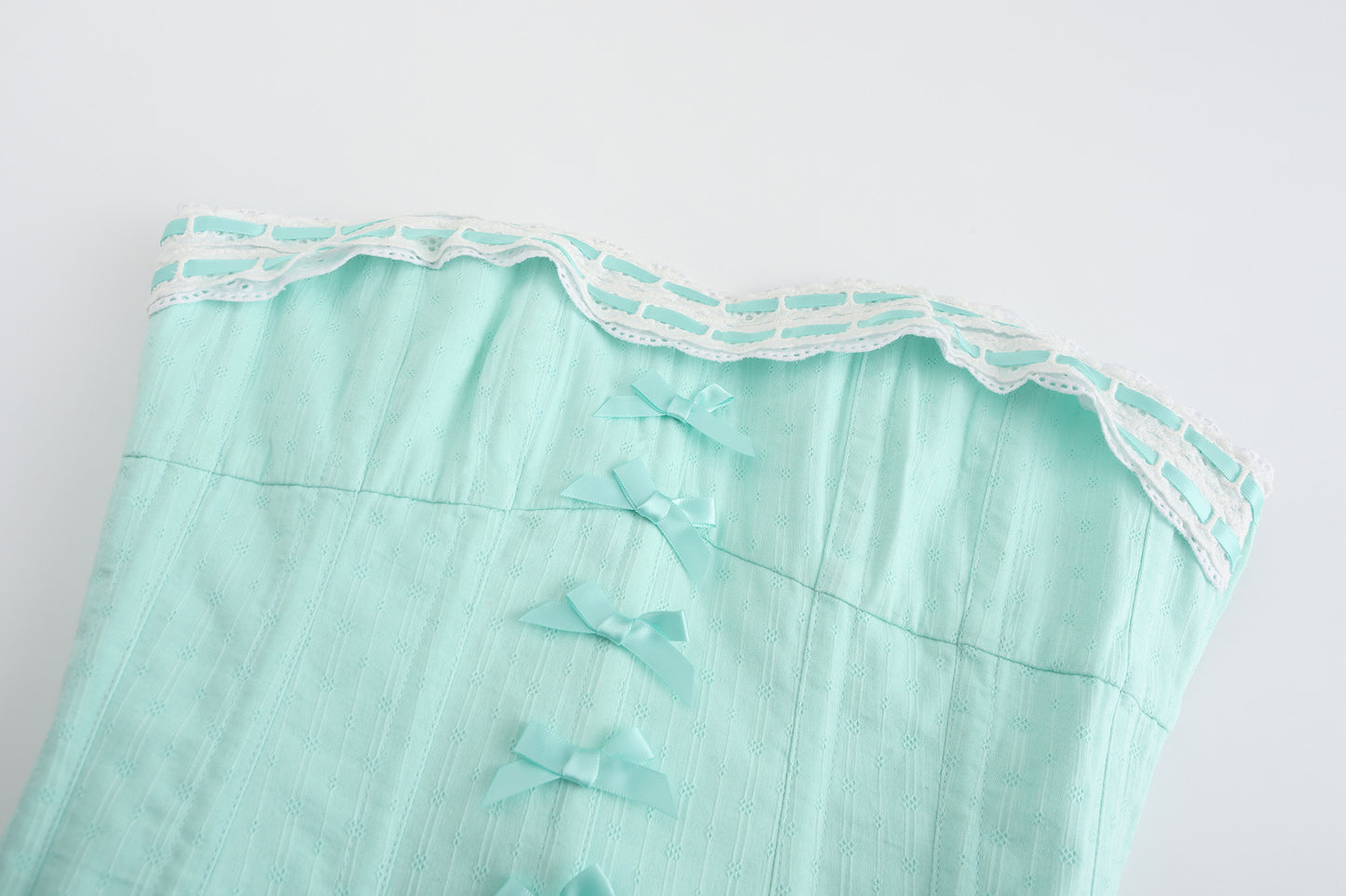 [Ricchie] Handmade Vintage Remake Pastel Lace up Corset