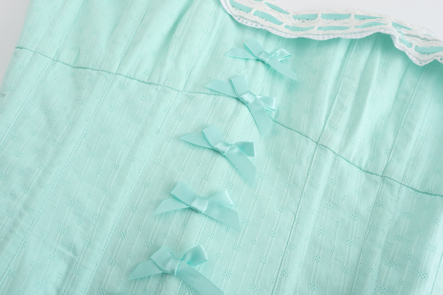 [Ricchie] Handmade Vintage Remake Pastel Lace up Corset