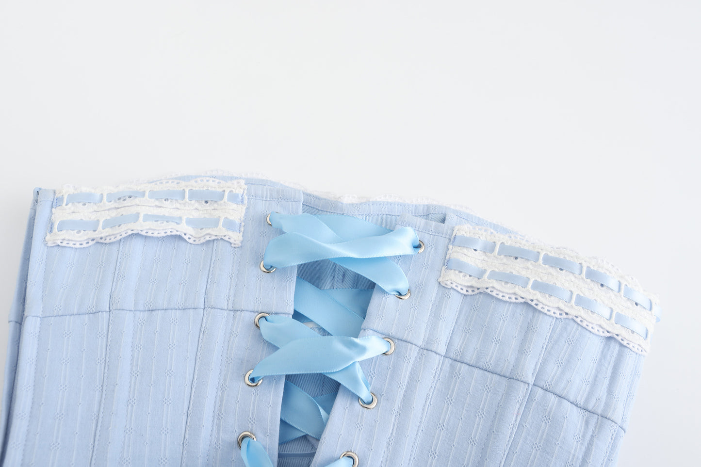[Ricchie] Handmade Vintage Remake Pastel Lace up Corset
