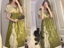 Load image into Gallery viewer, vintage dress cottagecore dress party dress 1930s 1940s dress 1950s dress 1900 dress Edwardian dress Victorian Era Period Drama Style Regency Dress
