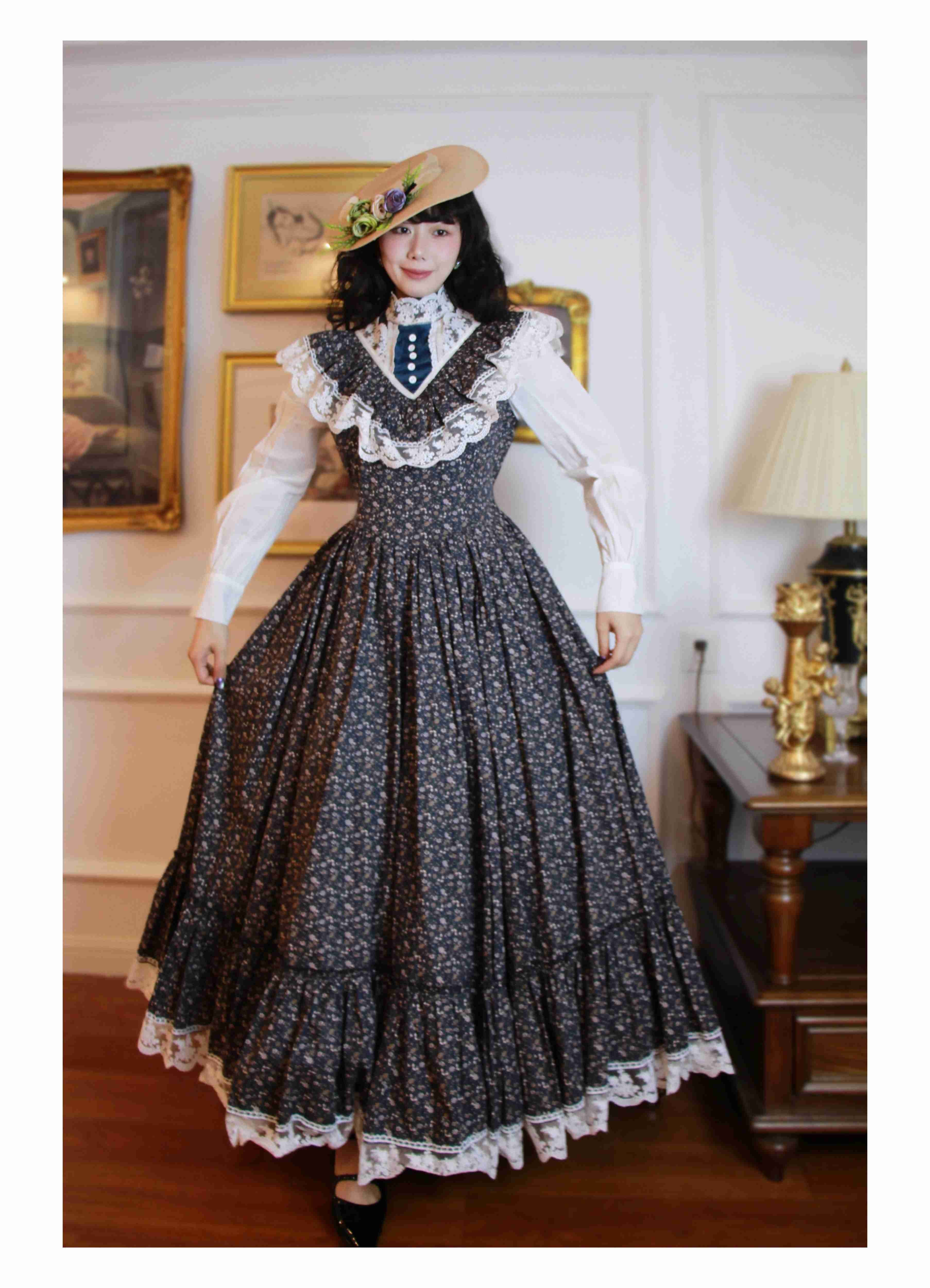 Gunne Sax Remake Floral 70s Prairie Swing Dress – Retro Fairy