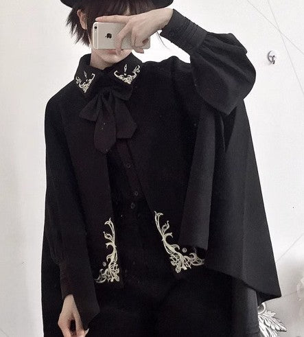 Retro Academia Embroidery Cape (2 colors)