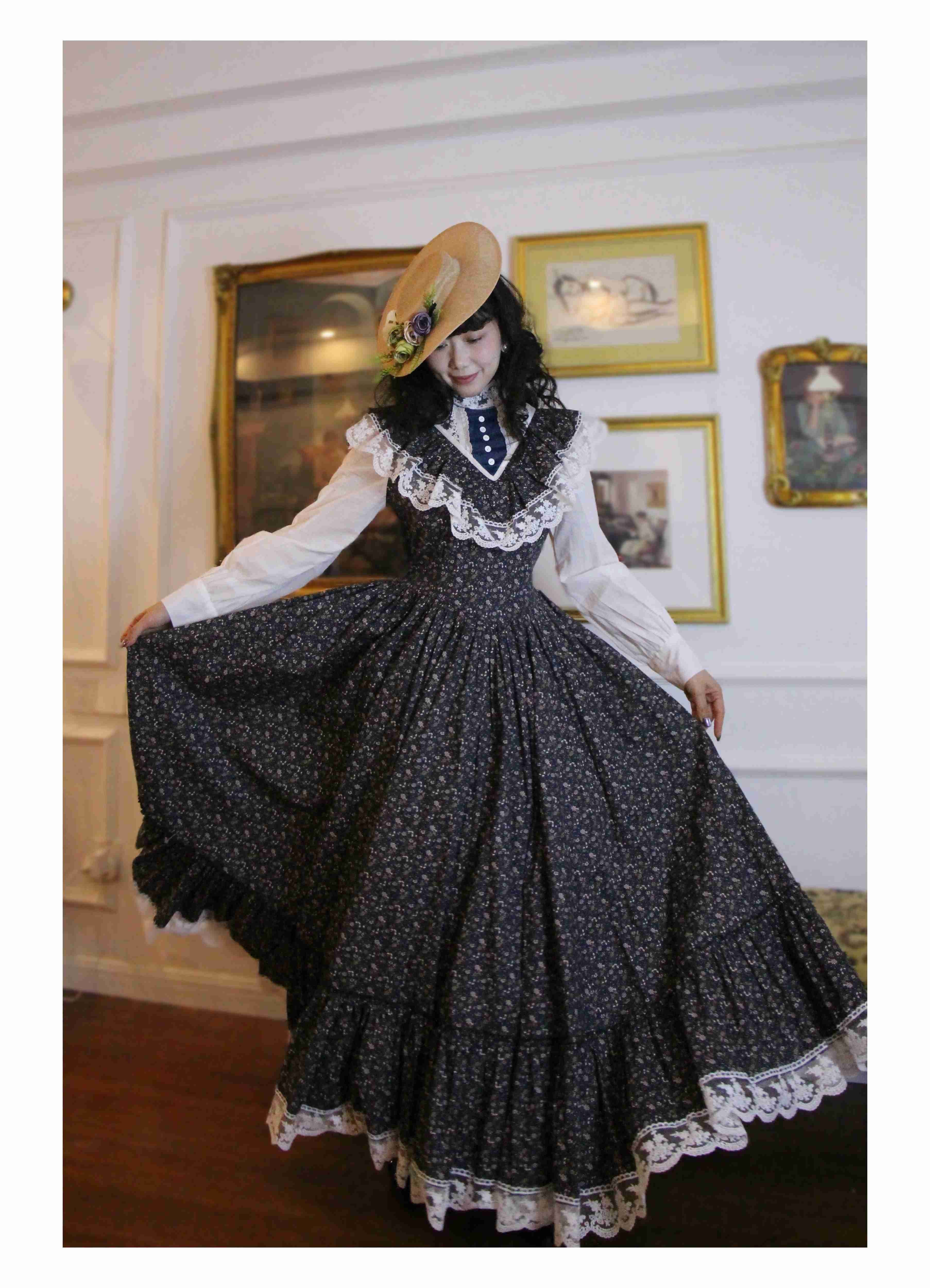 Gunne Sax Remake Floral 70s Prairie Swing Dress – Retro Fairy