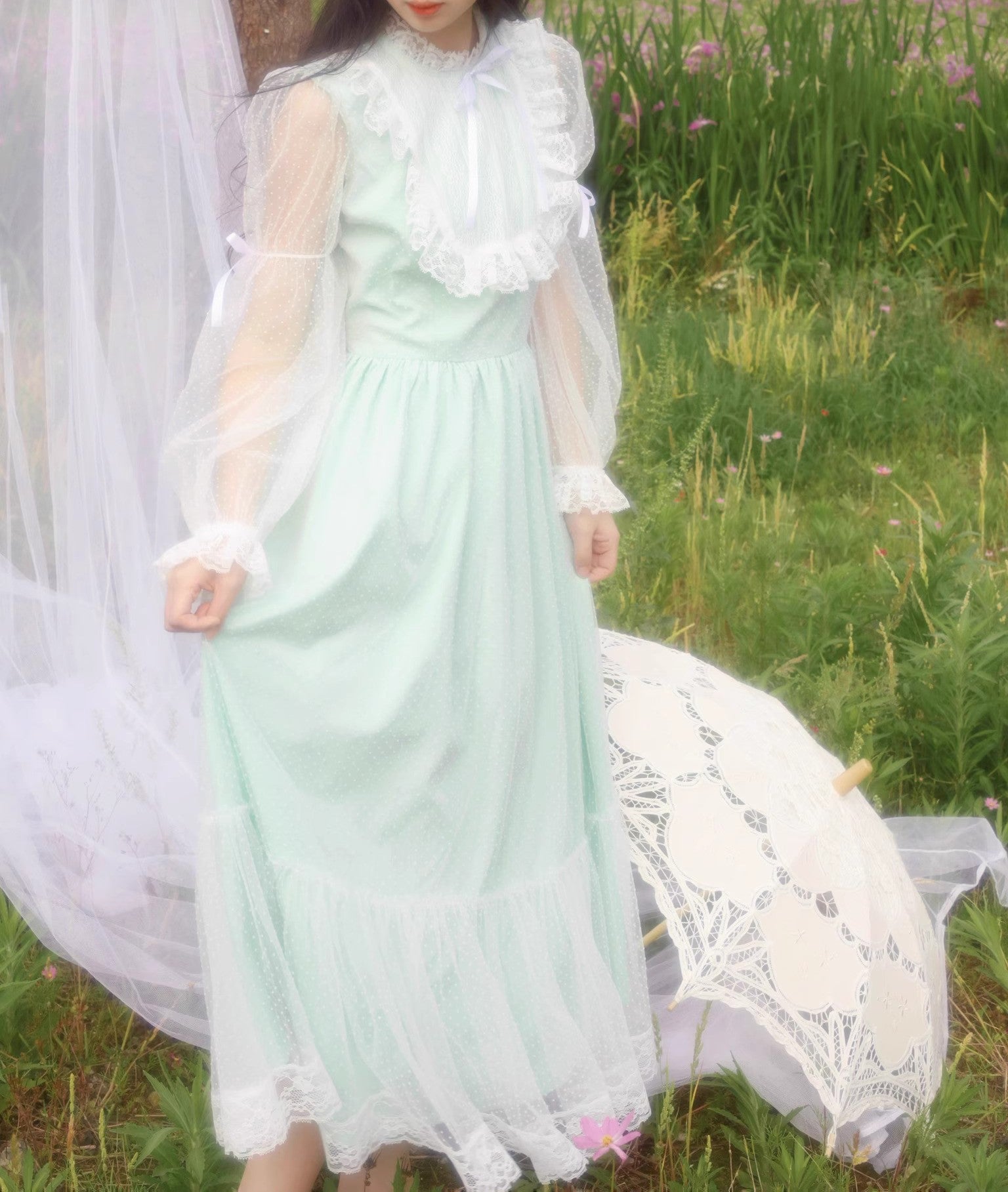 Gunne Sax Remake Dreamy Tulle Dress with Bow – Retro Fairy