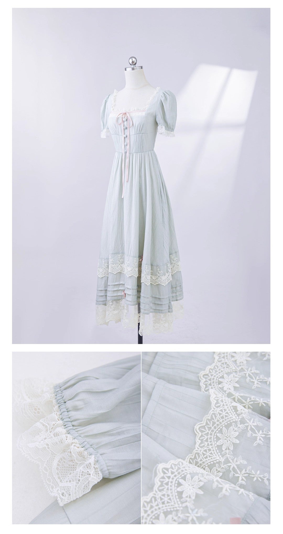 Coquette Softcore Princess Pleated Dress