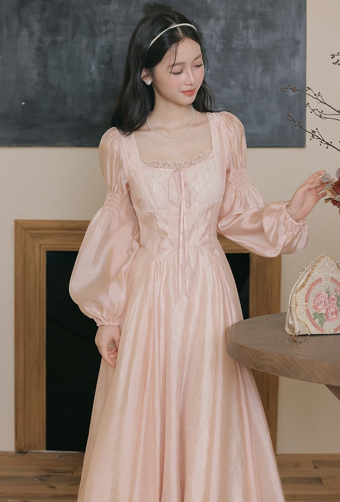 Softcore Square Collar Sakura Dress