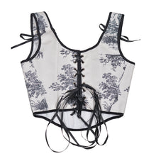 Load image into Gallery viewer, Vintage Remake Tapestry Lace up Corset
