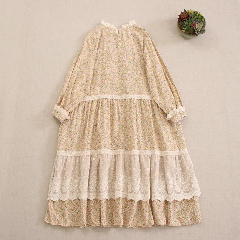 Cottagecore Mori Kei Floral Dress