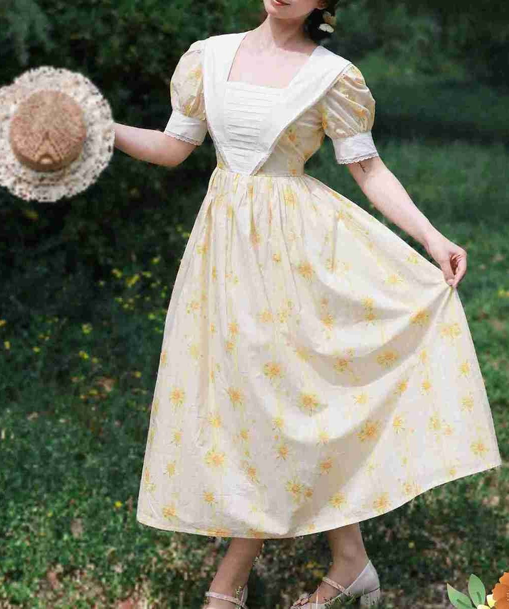 cottagecore yellow dress Trend Alert: Cottagecore Fashion Morning Lavender