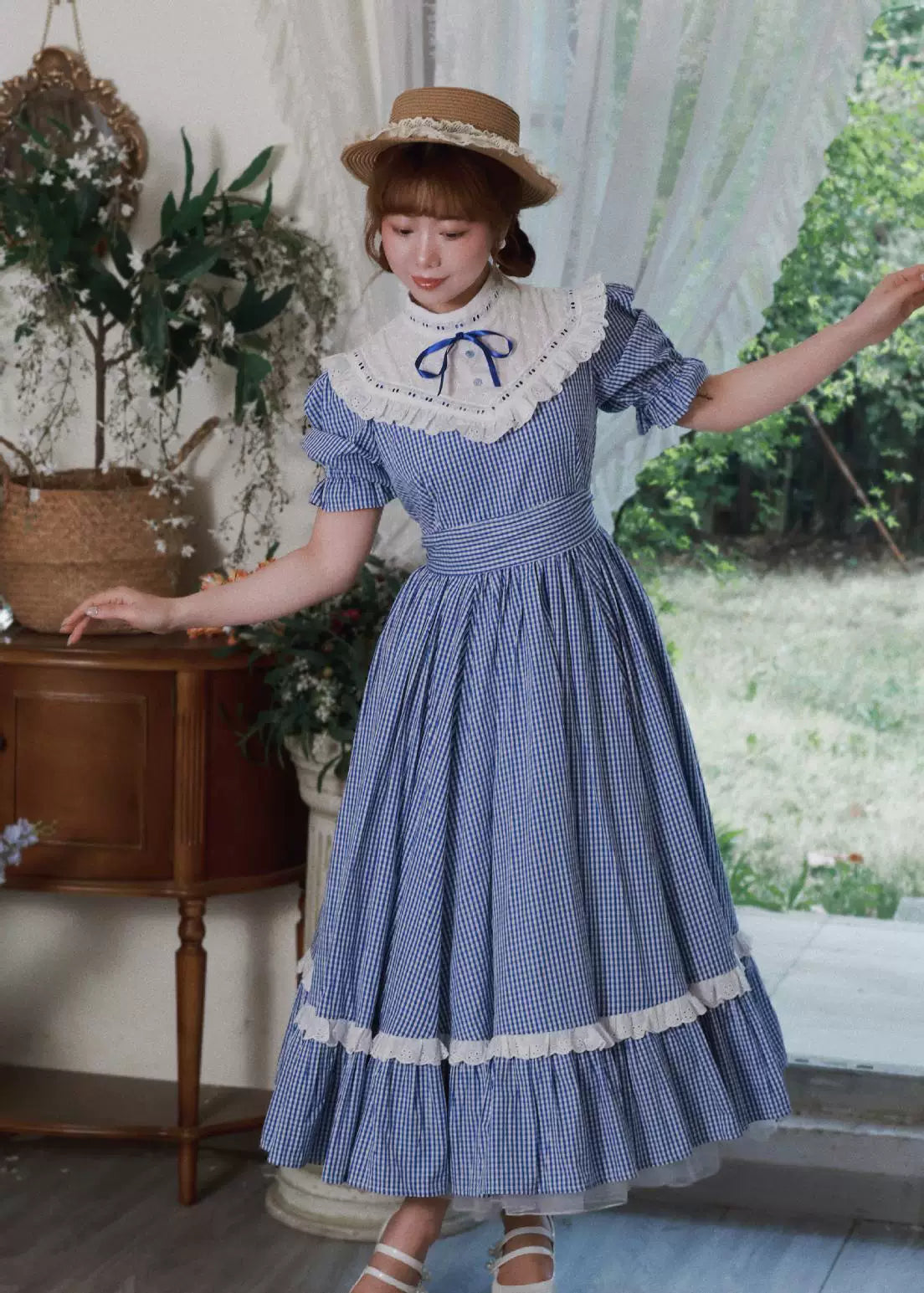 Alice in Wonderland Blue Gingham Tea Dress