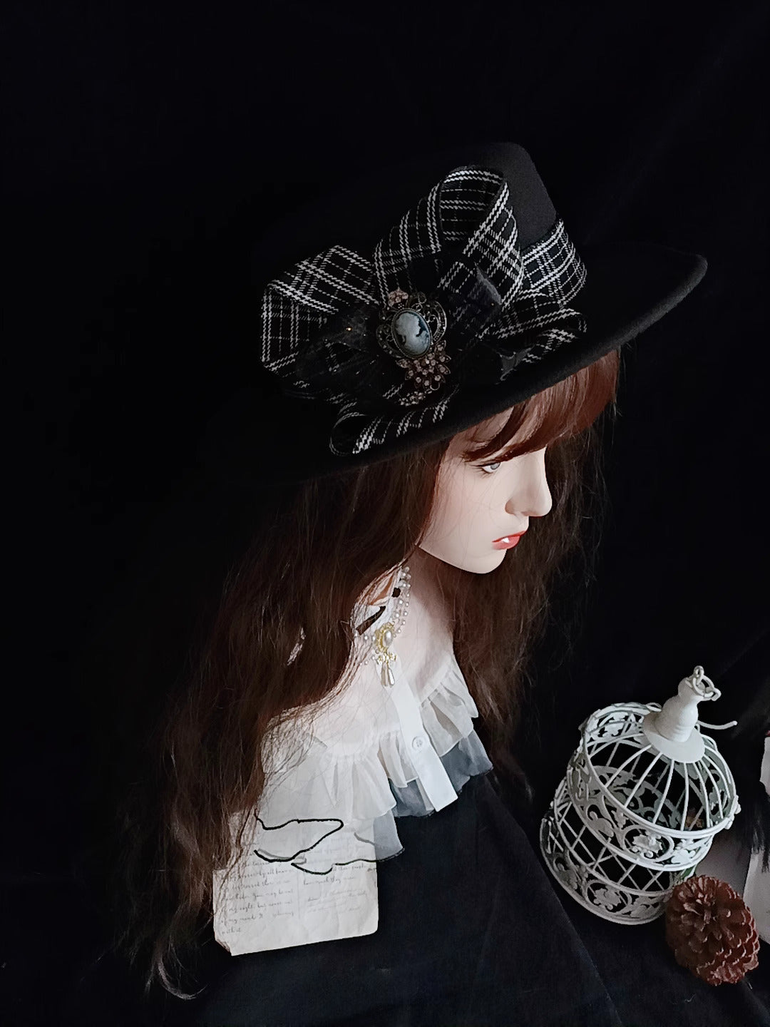 Vintage Style Bow Tie Hats Navy