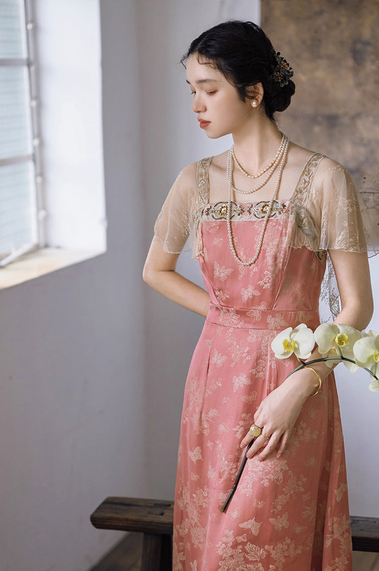 Royalcore Butterfly Sleeves Dress