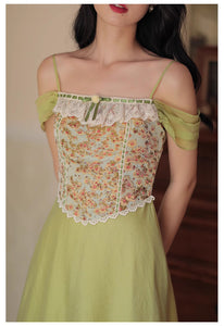 Fairycore Floral Corset Dress