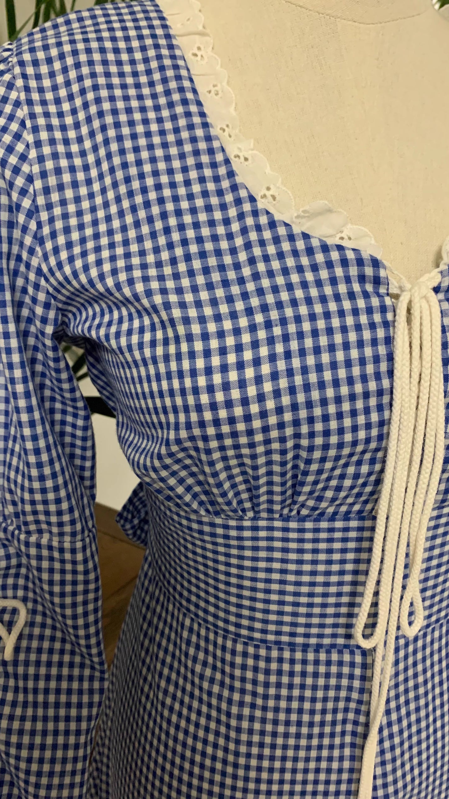 Gunne Sax Remake Pink Gingham Prairie Dress