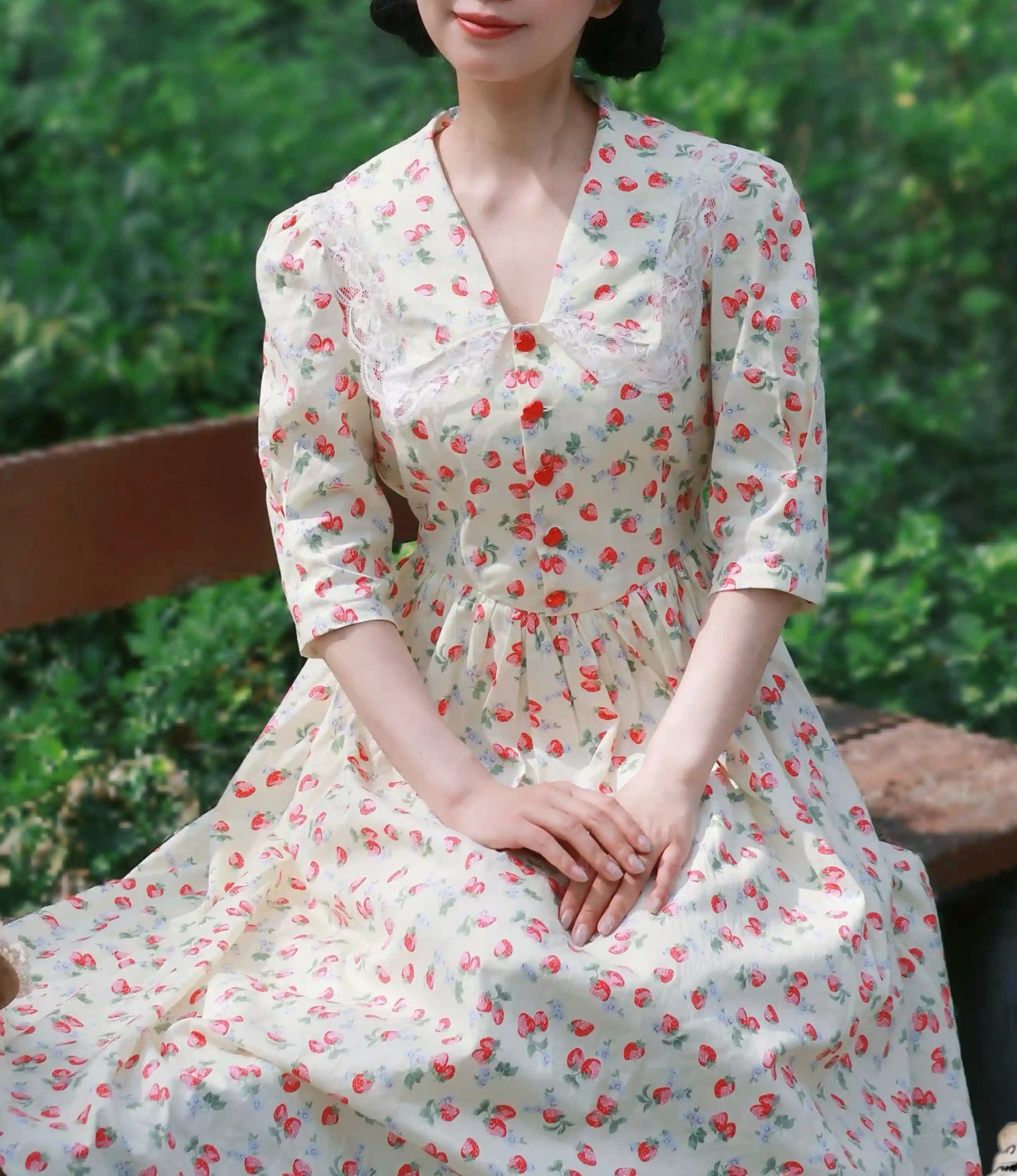 vintage dress cottagecore dress fairycore dress 1940s 1950s dress