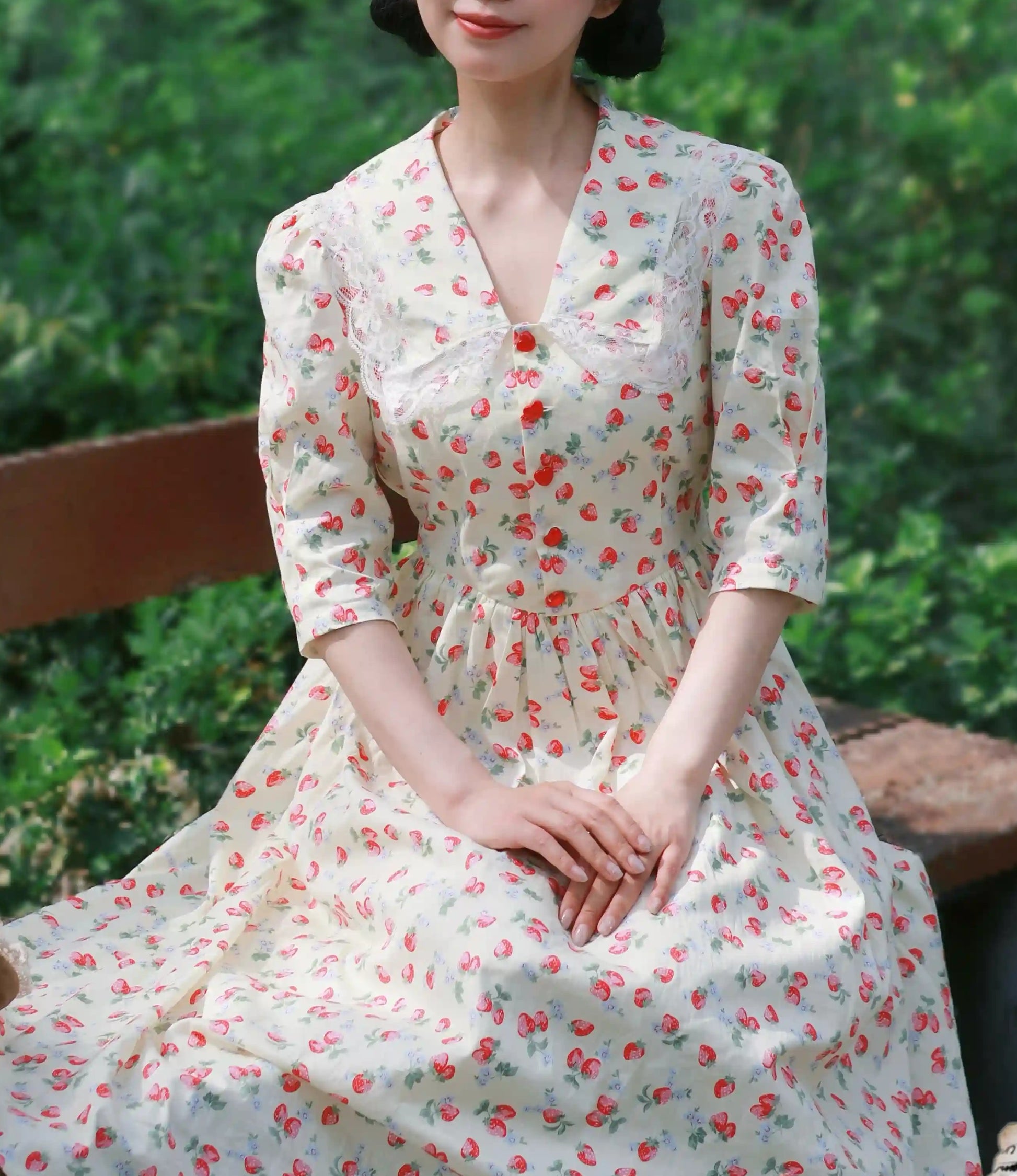 vintage dress cottagecore dress fairycore dress 1940s 1950s dress