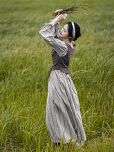 Load image into Gallery viewer, Cottagecore Peasant Chemise Dress Vest Set
