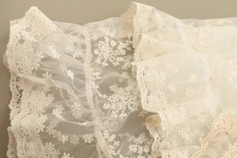 Fairycore Lace Embroidery Skirt
