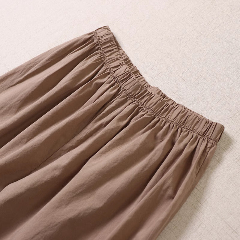 Cottagecore Ruffled Cotton Pants