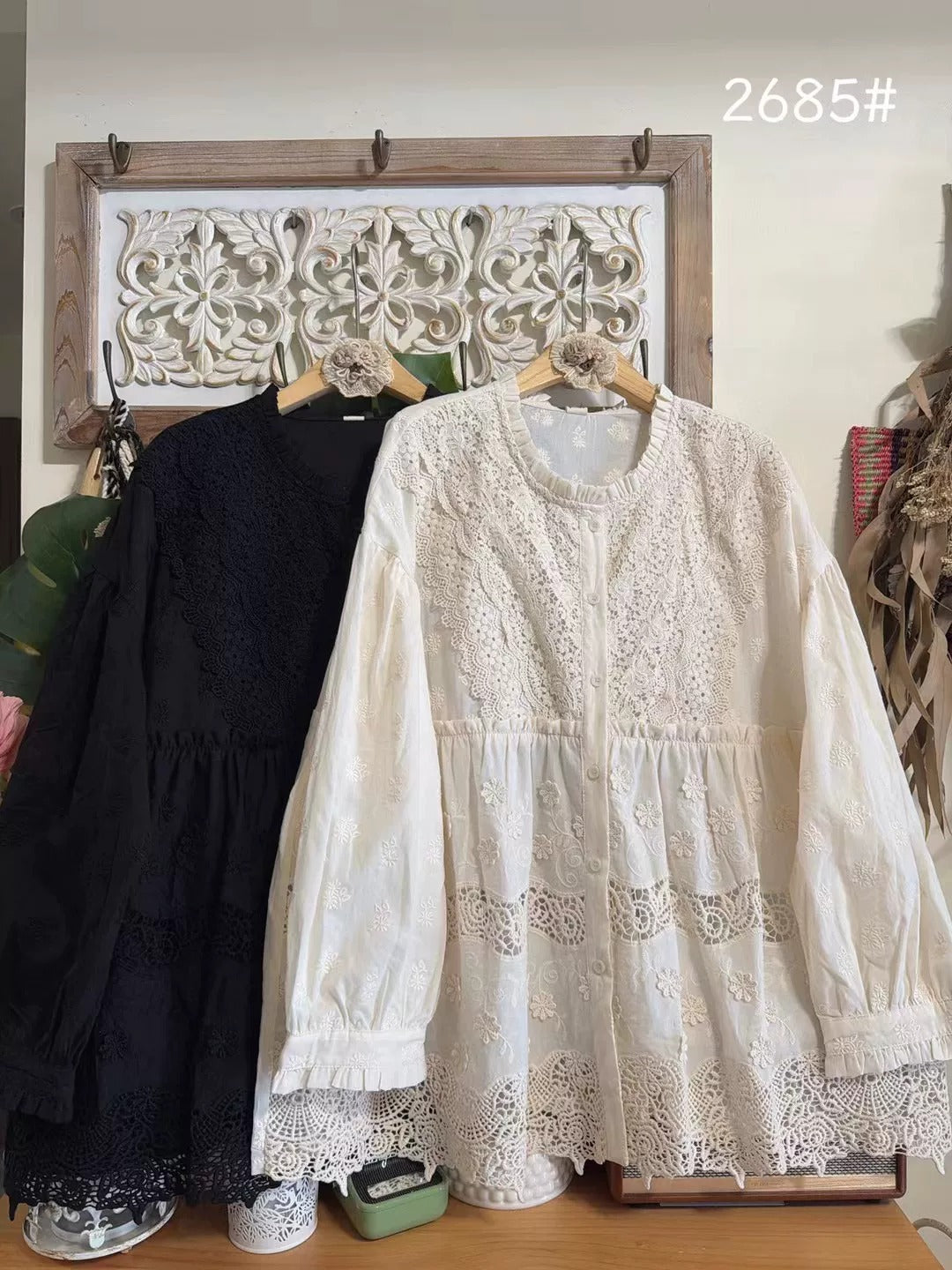 Fairycore cotton Embroidery Blouse