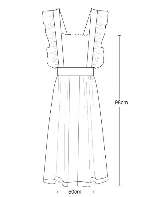 Cottagecore Embroidered Cotton Apron