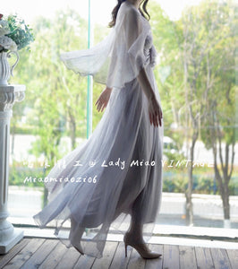 Fairycore V Neck Wide Sleeves Dress