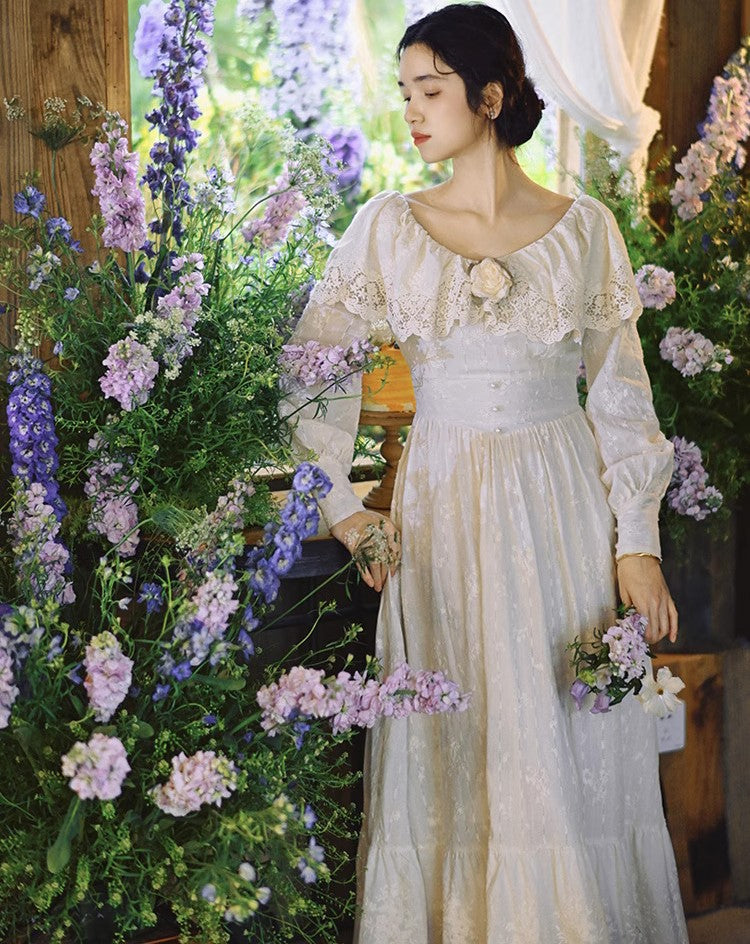 Edwardian Style Embroidered Dress – Retro Fairy Edwardian Style Embroidered Dress – Retro Fairy