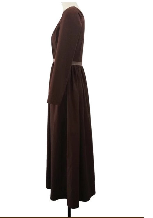 Pride and Prejudice Remake Brown Prairie Dress