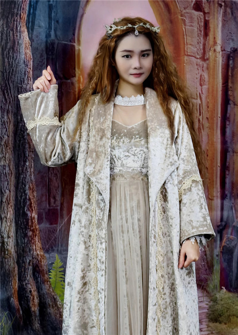 Royalcore Puff sleeves Vintage Velvet Coat