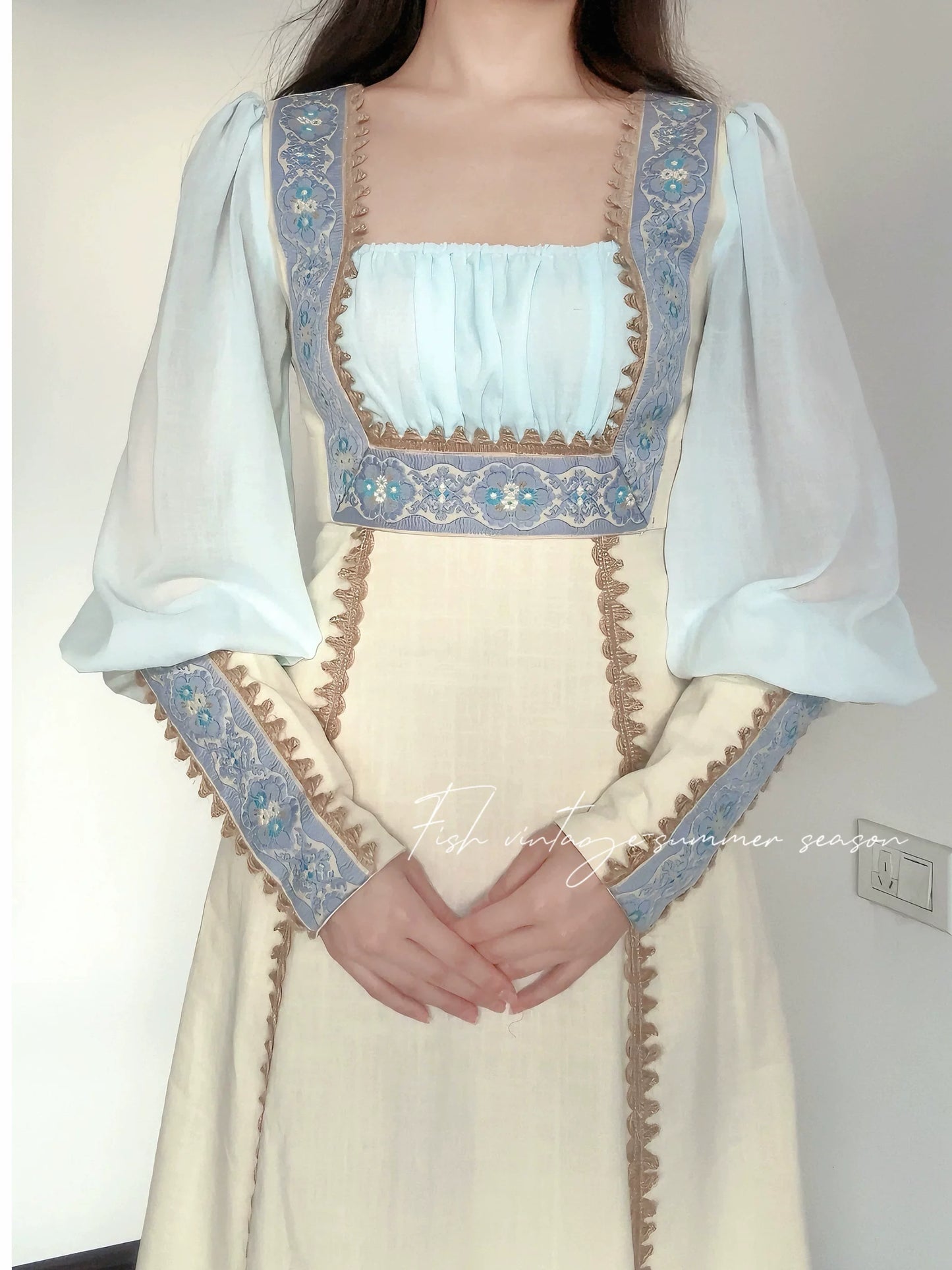 Gunne Sax Remake Prairie Dress with Leg-of-Mutton Sleeves