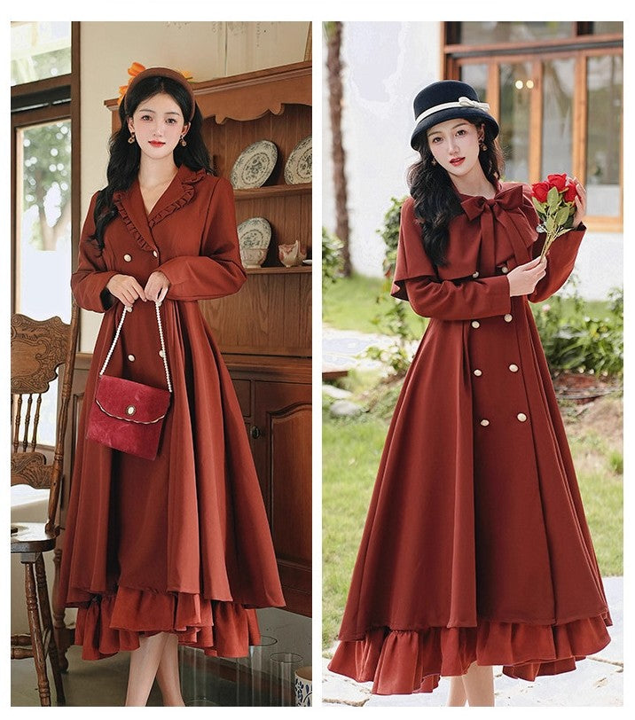 Retro Parisian Cape Jacket Dress