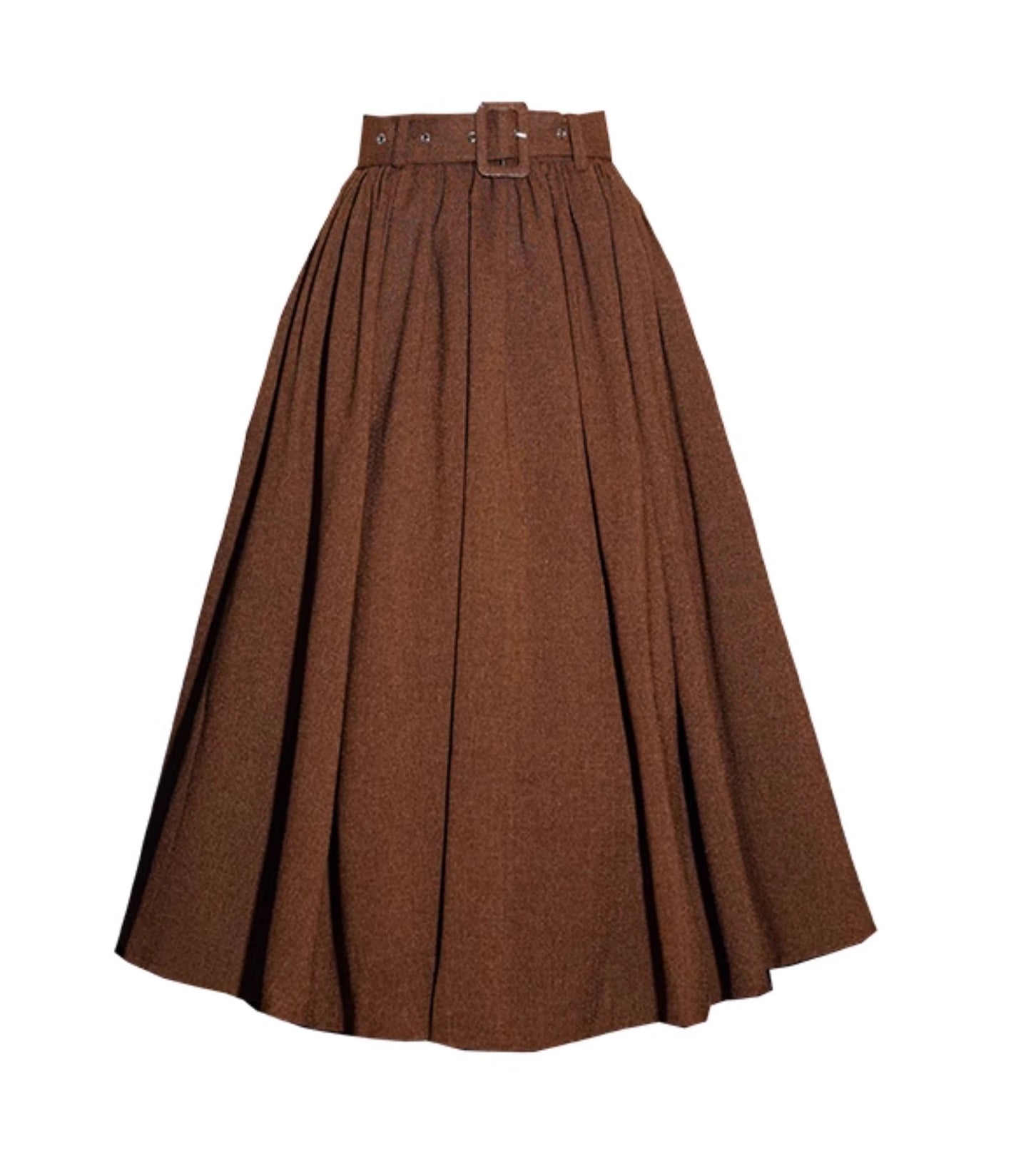 Light Academia Ruffled Blouse & Belted Skirt
