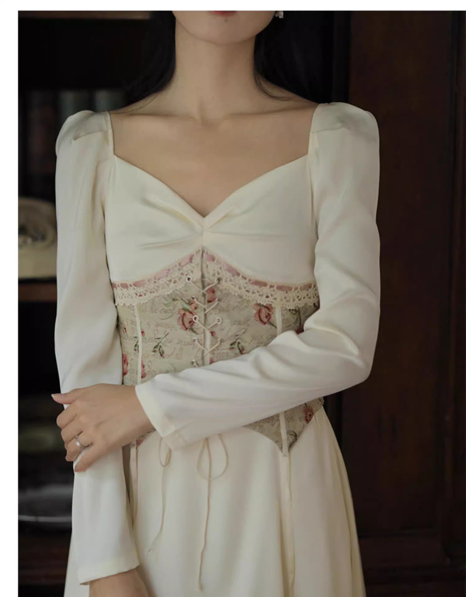 vintage dress cottagecore dress 1970s dress 50s dress prairie dress gunnesax dress fairycore dress