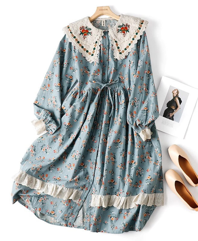 cottagecore dress fairycore plus size dress vintage dress