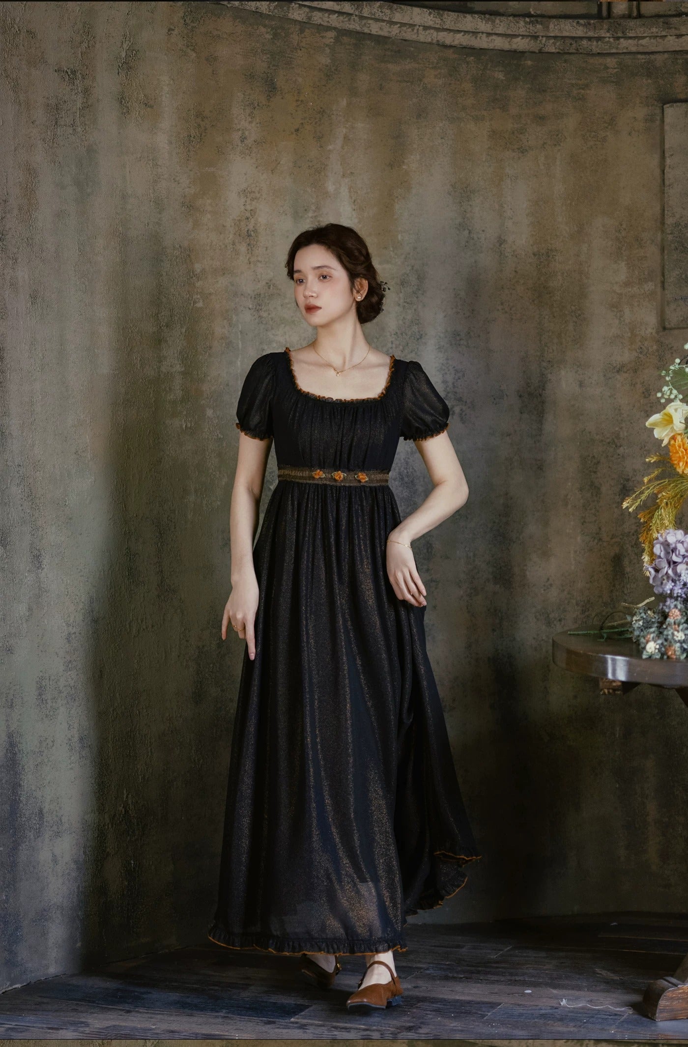 Royalcore Regency Puff Sleeves Dress