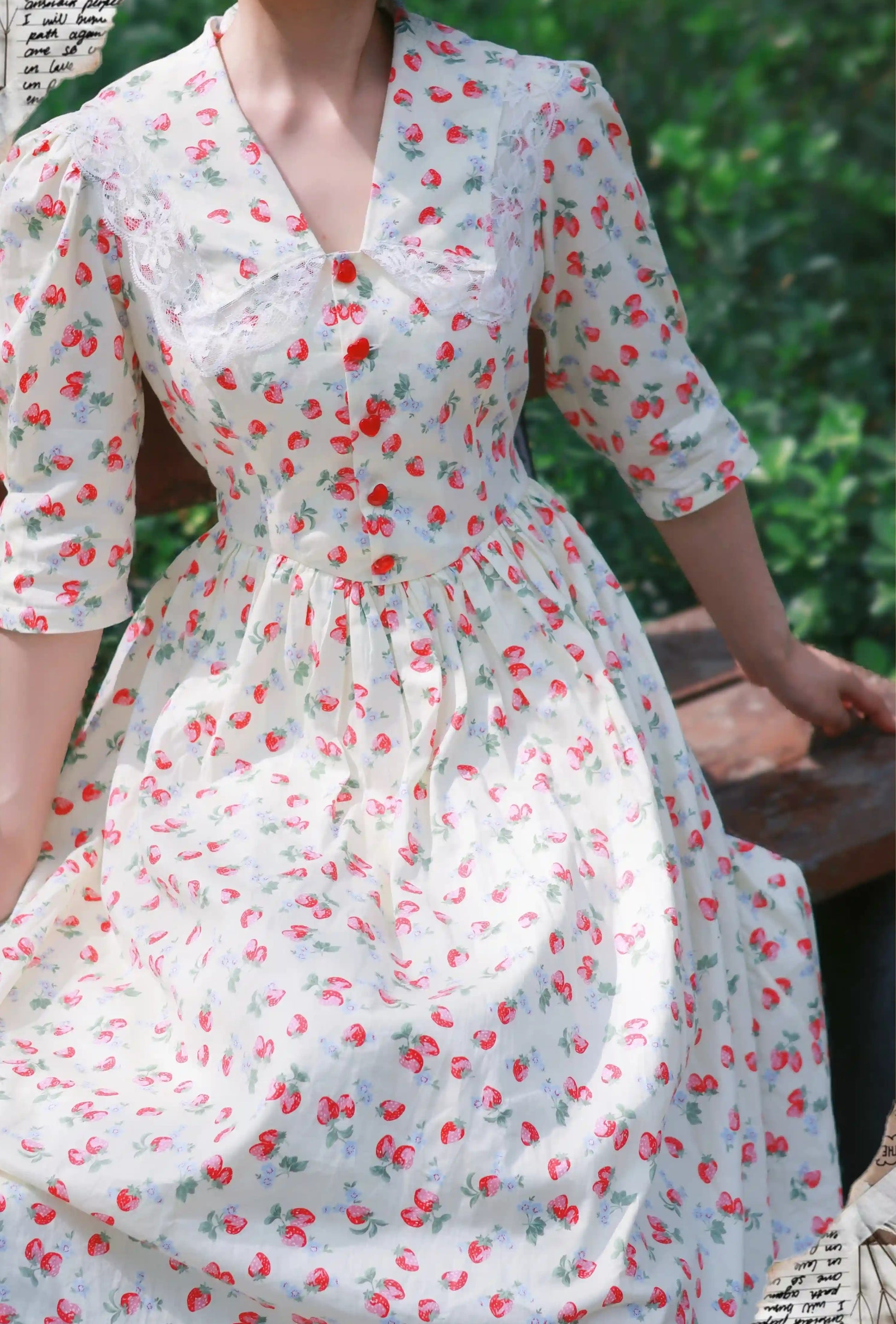 vintage dress cottagecore dress fairycore dress 1940s 1950s dress