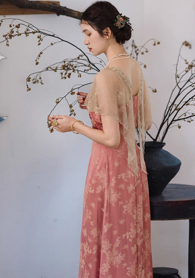 Royalcore Butterfly Sleeves Dress
