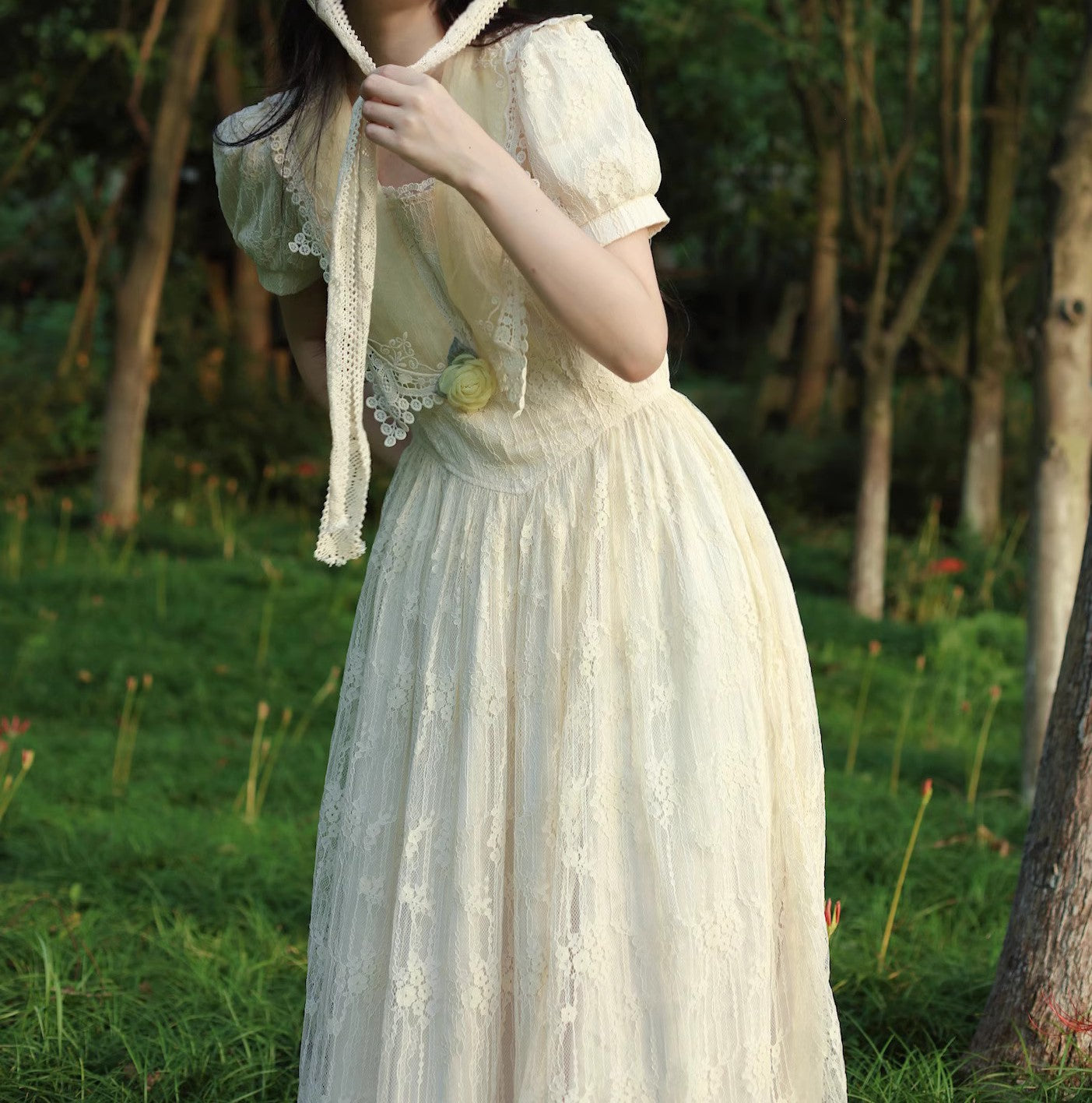 Gunne Sax Remake 70S Fairycore Birdal Dress M