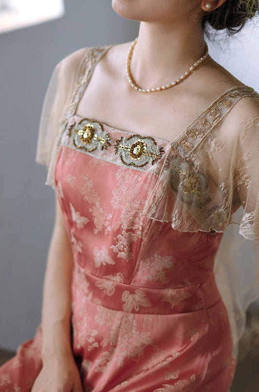 Royalcore Butterfly Sleeves Dress