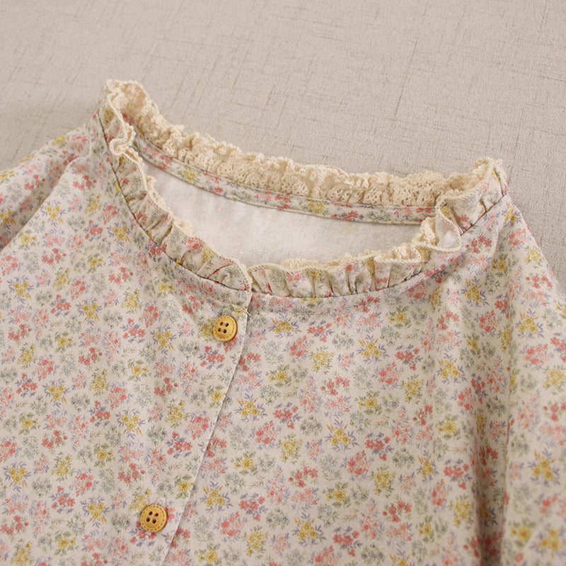 Cottagecore Mori Kei Floral Dress