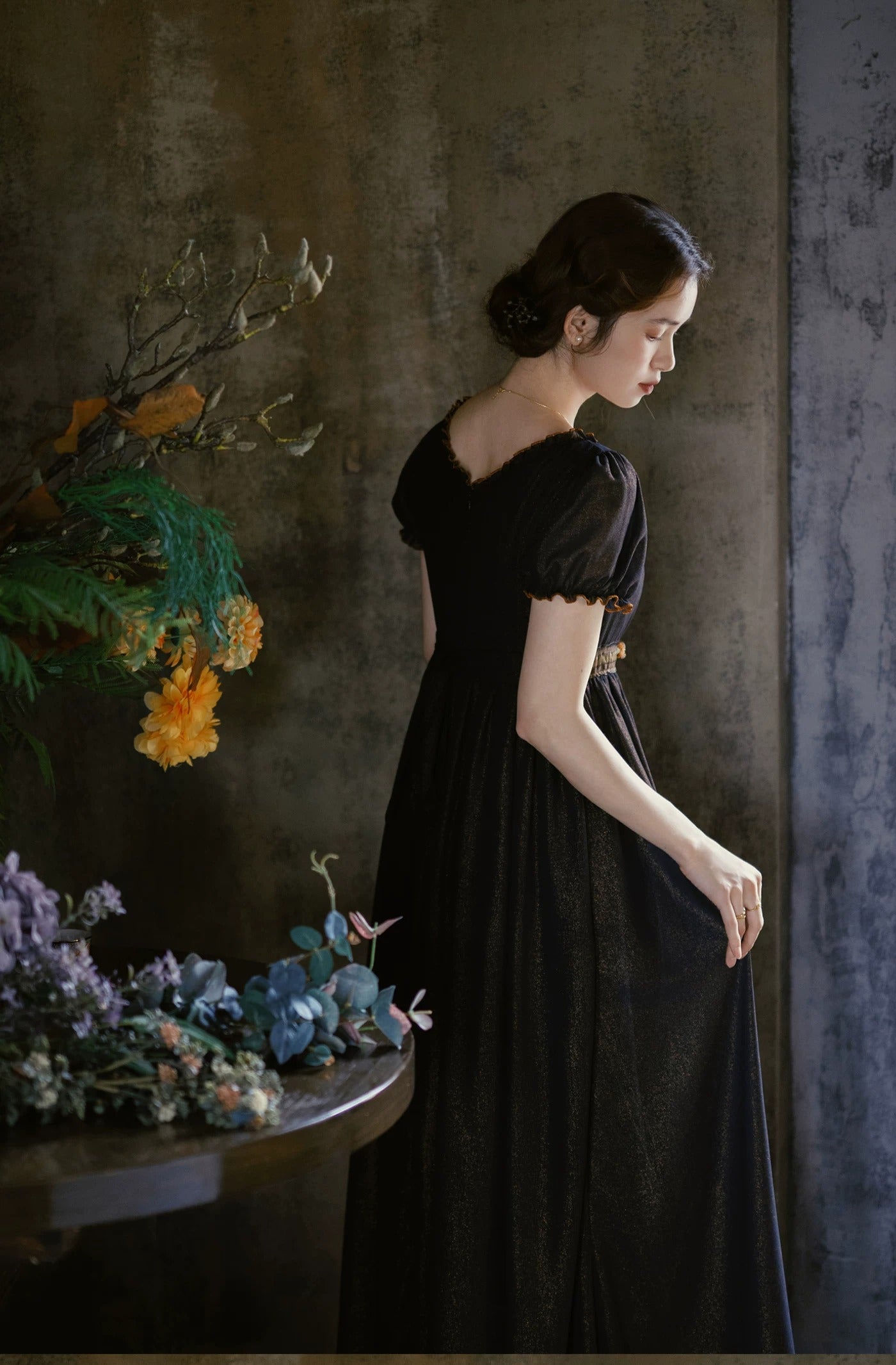 Royalcore Regency Puff Sleeves Dress