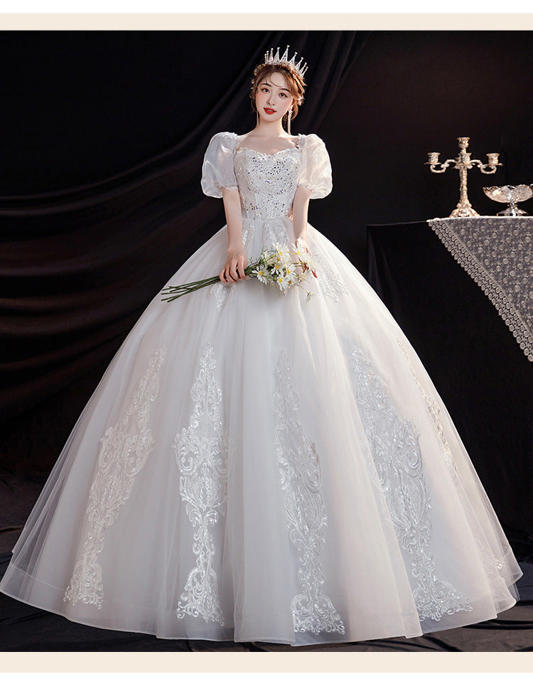 Royalcore Vintage Princess Puff Sleeves Wedding Gown S I Retro Fairy