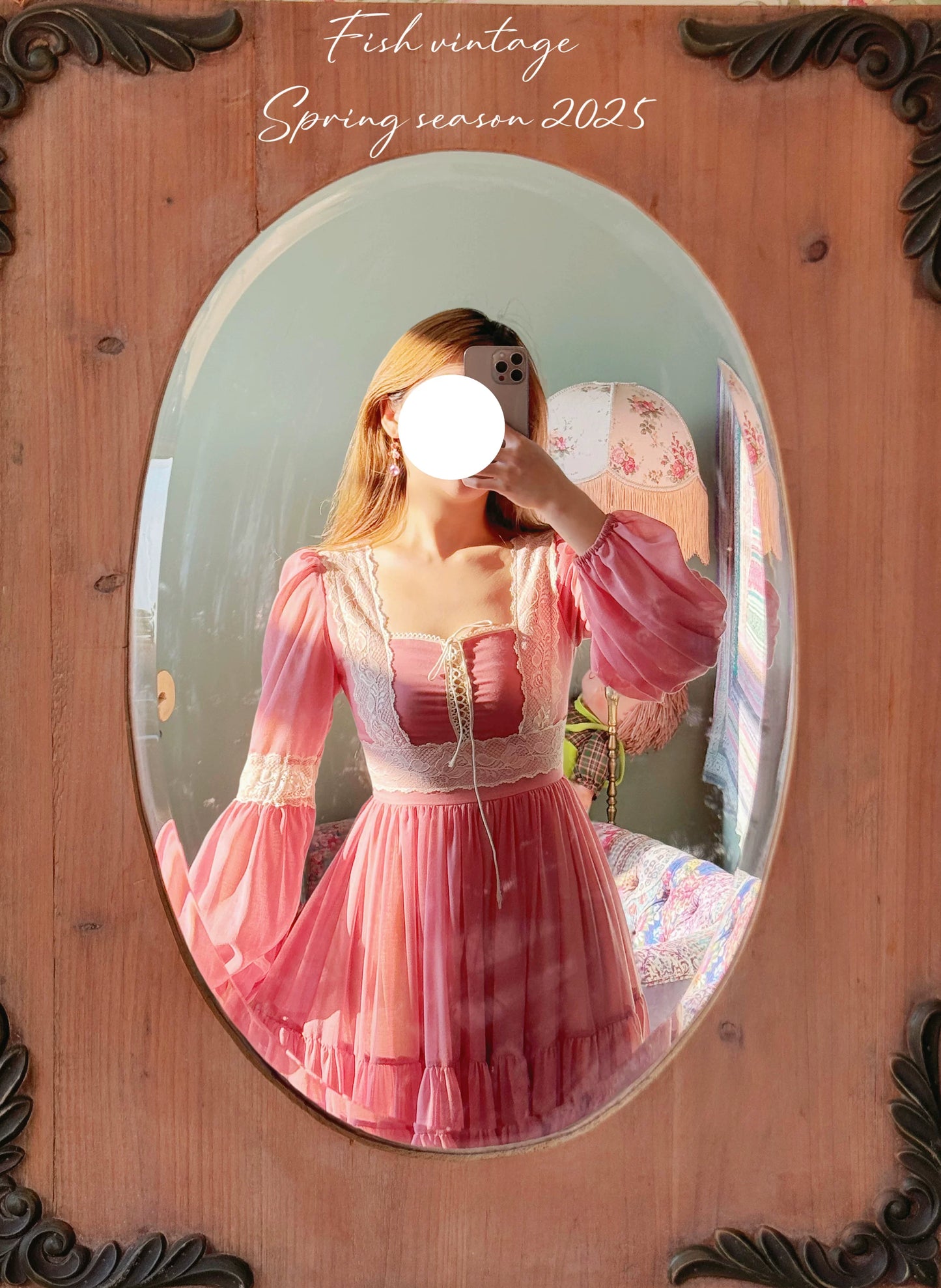 Gunne Sax Remake Pink Prairie Dress
