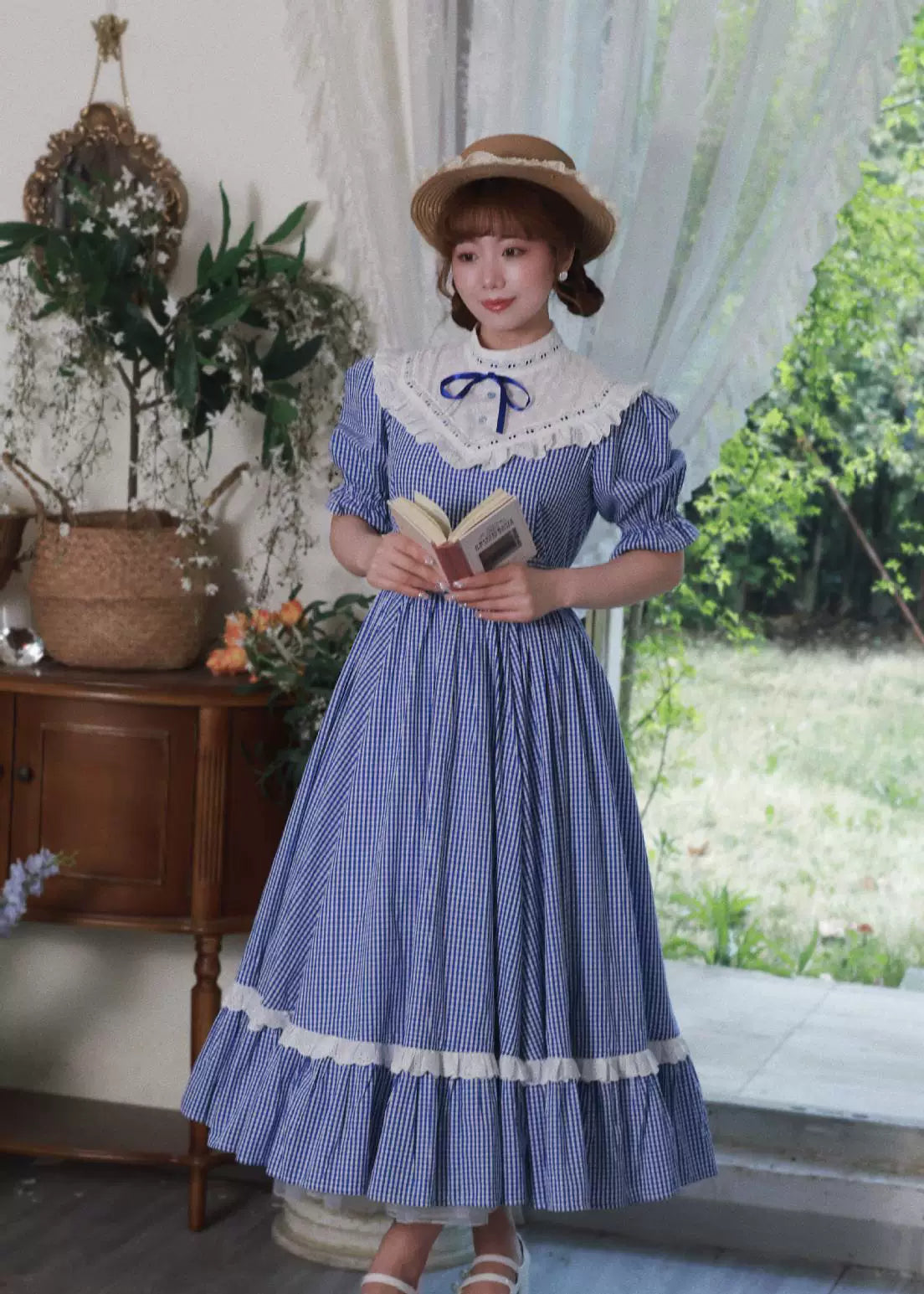 Alice in Wonderland Blue Gingham Tea Dress